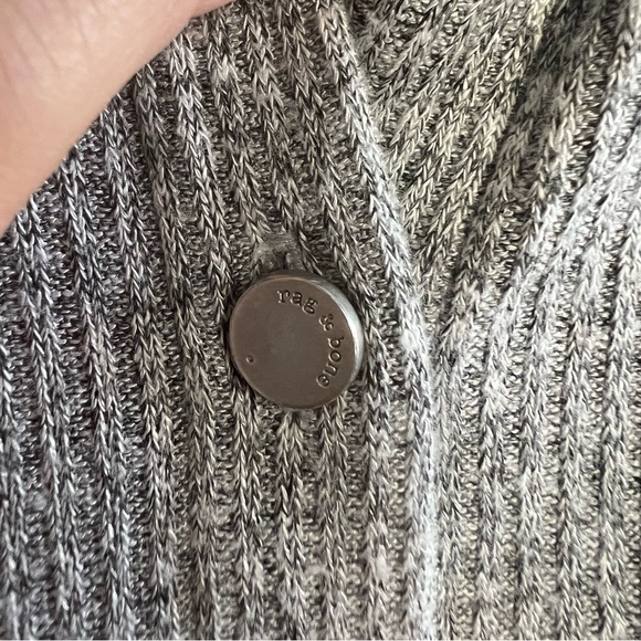 Rag and bone sold out knit grey ribbed button down. - Picture 6 of 8